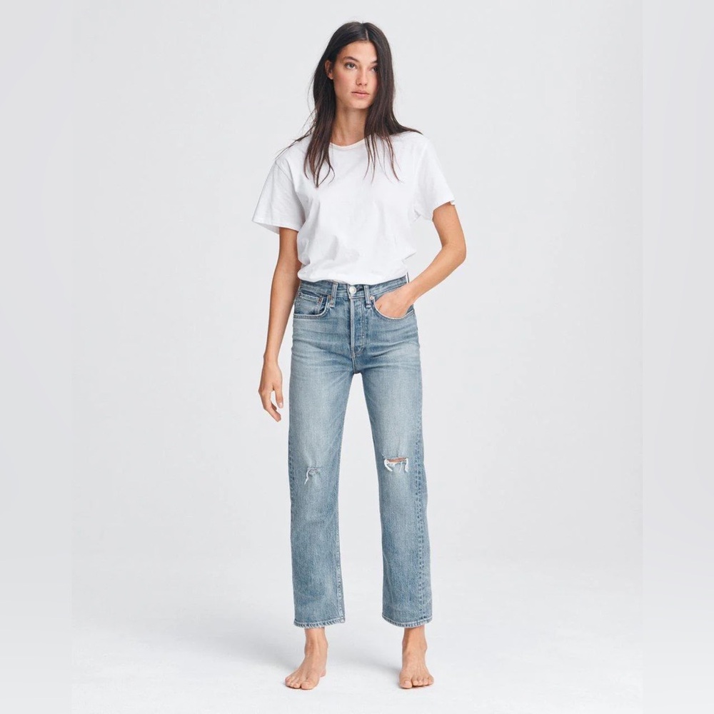 Rag & Bone Maya Bootcut Medium Wash Crop Jeans - Size 24